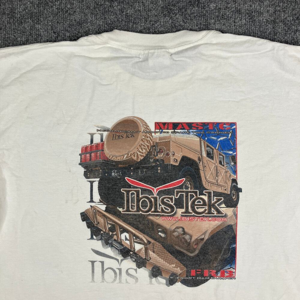 Gildan Ultra Cotton T-Shirt Mens XL White IbisTek Graphic Logo‎ Heavyweight Tee
